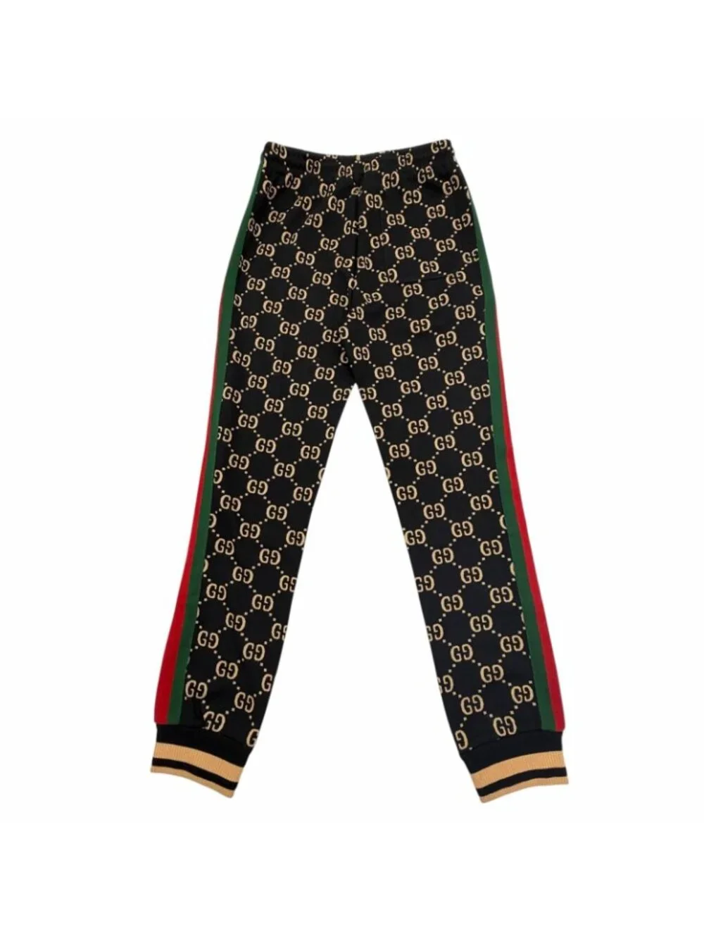 Gucci Web Line GG Cotton Jersey Jogger Pants Track Black XS